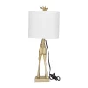 Eclectic Polyresin Giraffe Table Lamp Gold - Olivia & May
