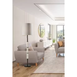Vanessa Floor Lamp With Textured Ceramic - Adesso