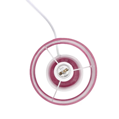 10.04" Traditional Ceramic Thimble Base Bedside Table Desk Lamp With Matching Fabric Shade Mauve - Simple Designs 6 10.04" Traditional Ceramic Thimble Base Bedside Table Desk Lamp With Matching Fabric Shade Mauve - Simple Designs - Image 6