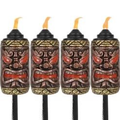 Sunnydaze Decor Sunnydaze Outdoor 3-in-1 Adjustable Height Tiki Face Patio And Lawn Torch Light Set -Lighting Specialty Shop GUEST 02e340a3 b070 4cdc bea0 9422d393675c