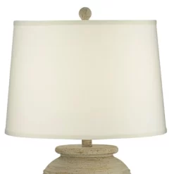 John Timberland Austin 28" Tall Jug Southwest Farmhouse Rustic Table Lamps Set Of 2 Sand Toned Ridged Finish Cream Shade Living Room Bedroom Bedside -Lighting Specialty Shop GUEST 033feddc d7ec 407f 9fed 7bf072f08c32