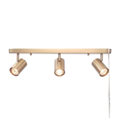 Dale 3-Light Matte Brass Plug-In Track Lighting - Globe Electric 1 Dale 3-Light Matte Brass Plug-In Track Lighting - Globe Electric