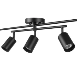 5-Light Matte Black Track Lighting With Center Swivel Bar With Pivoting Shades - Globe Electric -Lighting Specialty Shop GUEST 0810baf8 f920 4e6c af85 c3500931a2aa