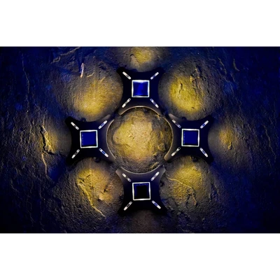 Maxsa Innovations 4pk Ninja Stars Solar Powered LED Accent Deck Lights 3 Maxsa Innovations 4pk Ninja Stars Solar Powered LED Accent Deck Lights - Image 3