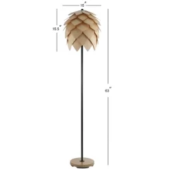 63" Wood/Metal Simon Pinecone Floor Lamp (Includes LED Light Bulb) Brown - JONATHAN Y -Lighting Specialty Shop GUEST 0945eda3 aa31 426c a5c6 223fcc48b36c
