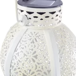 Set Of 2 Solar Outdoor Lights - Hanging Or Tabletop Rechargeable LED Lantern Set With 2 Shepherd Hooks For Outdoor Decor By Pure Garden (White) -Lighting Specialty Shop GUEST 0a823691 02e6 47db 9706 1aea64942332