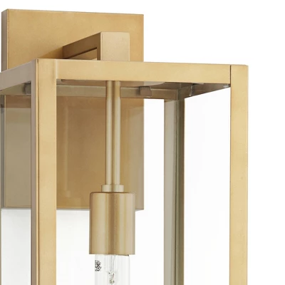 John Timberland Titan Modern Outdoor Wall Light Fixture Soft Gold 20 1/4" Clear Glass For Post Exterior Barn Deck House Porch Yard Posts Patio Home 2 John Timberland Titan Modern Outdoor Wall Light Fixture Soft Gold 20 1/4" Clear Glass For Post Exterior Barn Deck House Porch Yard Posts Patio Home - Image 2