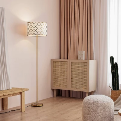 65" Novogratz X Globe Kinsley Matte Brass Floor Lamp - Globe Electric 5 65" Novogratz X Globe Kinsley Matte Brass Floor Lamp - Globe Electric - Image 5