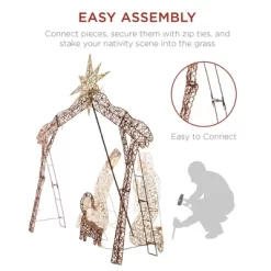 Best Choice Products 6ft Lighted Outdoor Nativity Scene, Yard Decoration W/ 190 LED Lights, Stakes, Zip Ties 9 Best Choice Products 6ft Lighted Outdoor Nativity Scene, Yard Decoration W/ 190 LED Lights, Stakes, Zip Ties -Lighting Specialty Shop GUEST 0b99e6f1 7752 4767 be9b e95f6bd9cd9d