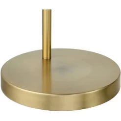 360 Lighting Modern Arc Floor Lamp With USB Charging Port 72" Tall Brass White Linen Drum Shade For Living Room Reading House Home -Lighting Specialty Shop GUEST 0bed16fe 06de 44b7 a141 ca77a426a4bb