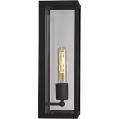 John Timberland Modern Industrial Outdoor Wall Light Fixture Sand Black 14 1/4" Clear Glass For Exterior House Porch Patio Outside -Lighting Specialty Shop GUEST 0c516538 9000 442d b446 2e02dd7c3ebf
