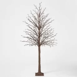 6ft Faux Bark Twig Tree Christmas LED Novelty Sculpture Twinkle Lights Warm White - Wondershop™