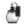 Outdoor Wall Lantern With Architectural Sconces Matte Black - Wellfor