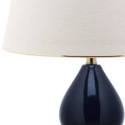 (Set Of 2) 26.5" Jill Double- Gourd Ceramic Lamp Navy (Includes CFL Light Bulb) - Safavieh -Lighting Specialty Shop GUEST 1161bf6e a15a 4a14 9439 0061de6c05bd