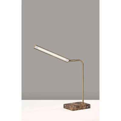 Reader Desk Lamp Antique Brass (Includes LED Light Bulb) - Adesso 1 Reader Desk Lamp Antique Brass (Includes LED Light Bulb) - Adesso