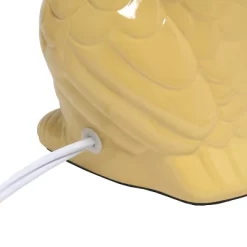 12.8" Contemporary Ceramic Owl Bedside Table Lamp With Matching Fabric Shade Yellow - Simple Designs -Lighting Specialty Shop GUEST 12529675 b7ff 4c53 aa17 a4aa0a44d826