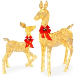 Best Choice Products 2-Piece Lighted Christmas Deer Set Outdoor Yard Decoration With 210 LED Lights, Stakes 14 Best Choice Products 2-Piece Lighted Christmas Deer Set Outdoor Yard Decoration With 210 LED Lights, Stakes -Lighting Specialty Shop GUEST 127767e0 1b48 490a a577 2830f6424aa4