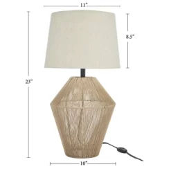 23" Natural Jute Woven Table Lamp - Nourison -Lighting Specialty Shop GUEST 128a2505 550d 43aa 808f 8fc7c3f7a129
