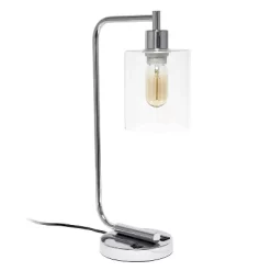 Modern Iron Desk Lamp With USB Port And Glass Shade - Lalia Home -Lighting Specialty Shop GUEST 16326718 0201 4cec 8f0b d90613545248