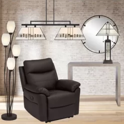 Franklin Iron Works Modern Floor Lamp 4-Light Tree 73" Tall Ginger Black Tulip White Cased Glass Shades For Living Room Bedroom Uplight -Lighting Specialty Shop GUEST 179c1fd0 e373 4732 8002 c4a6bcc88aa5