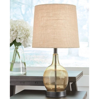 Arlomore Amber Glass Table Lamp - Signature Design By Ashley 1 Arlomore Amber Glass Table Lamp - Signature Design By Ashley