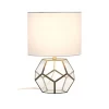 Transparent Octagonal Table Lamp Brass - Lalia Home