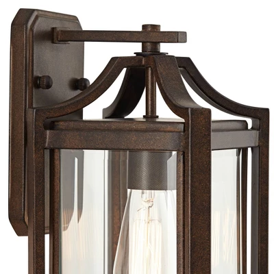 Franklin Iron Works Rockford Rustic Farmhouse Outdoor Wall Light Fixture Bronze 12 1/2" Clear Beveled Glass For Post Exterior Barn Deck House Porch 2 Franklin Iron Works Rockford Rustic Farmhouse Outdoor Wall Light Fixture Bronze 12 1/2" Clear Beveled Glass For Post Exterior Barn Deck House Porch - Image 2