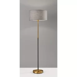 59" 3-way Bergen Floor Lamp Black - Adesso