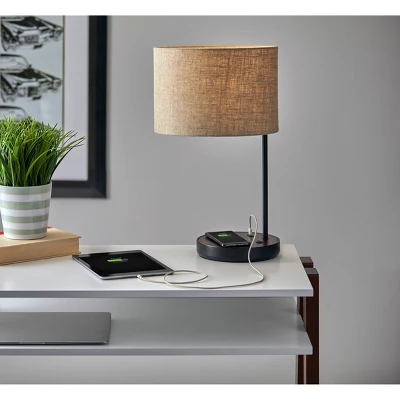 19.5" Oliver Charge Table Lamp Black - Adesso 9 19.5" Oliver Charge Table Lamp Black - Adesso - Image 9