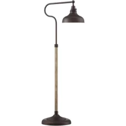 Franklin Iron Works Ferris Rustic Farmhouse Pharmacy Floor Lamp 57" Tall Bronze Faux Wood Grain Adjustable For Living Room Reading Bedroom Office Home -Lighting Specialty Shop GUEST 20a381cc a78a 4ecd b076 a7a2fcf2c6de