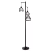 Niki 3-Tier Metal Caged Floor Lamp Rubbed Bronze - StyleCraft