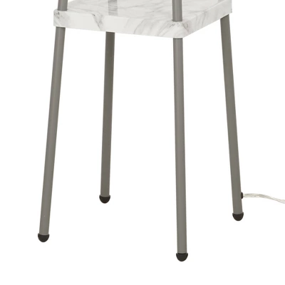 58" Metal Floor Lamp With Shelves Gray - Cresswell Lighting 3 58" Metal Floor Lamp With Shelves Gray - Cresswell Lighting - Image 3