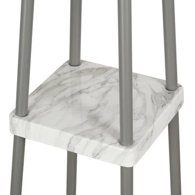 58" Metal Floor Lamp With Shelves Gray - Cresswell Lighting 5 58" Metal Floor Lamp With Shelves Gray - Cresswell Lighting - Image 5