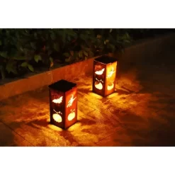 Techko Maid LED Solar 10.8" Portable Halloween Cut Out Decorative Outdoor Lantern Clear -Lighting Specialty Shop GUEST 2a4228af 8521 40b1 be8f 304fe19552d6