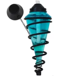 Sunnydaze Decor Sunnydaze Outdoor Adjustable Height Glass And Metal Swirl Patio And Lawn Torch Set -Lighting Specialty Shop GUEST 2a625969 6d0d 491d 8f3e 10d27afc67cc