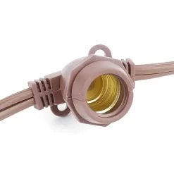 Novelty Lights Globe Outdoor String Lights With 80 In-Line Sockets Brown Wire 100 Feet