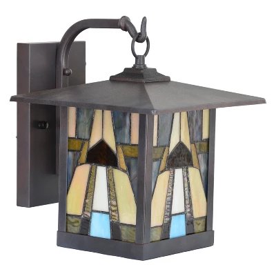 11.75" 1-Light Mona Mission Style Outdoor Wall Lantern Sconce Bronze - River Of Goods 7 11.75" 1-Light Mona Mission Style Outdoor Wall Lantern Sconce Bronze - River Of Goods - Image 7