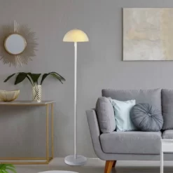 65" 2-Light Dixon Floor Lamp With Frosted Glass Shade Matte White - Globe Electric -Lighting Specialty Shop GUEST 2acb1a4e fa35 48be 8738 9c403d9b8f3e