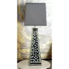 Contemporary Glass Mirrored Table Lamp Silver - Olivia & May