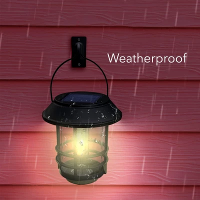 Dartwood Solar Wall Lanterns - Outdoor Mounted Wall Lanterns For Your Yard, Patio, Or Walkway (4 Pack, Black) 2 Dartwood Solar Wall Lanterns - Outdoor Mounted Wall Lanterns For Your Yard, Patio, Or Walkway (4 Pack, Black) - Image 2