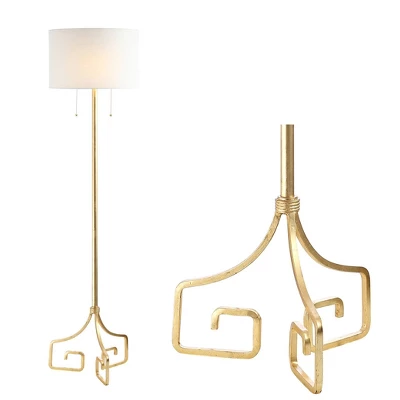 61.5" Metal Floor Lamp (Includes LED Light Bulb) Gold - Jonathan Y 2 61.5" Metal Floor Lamp (Includes LED Light Bulb) Gold - Jonathan Y - Image 2