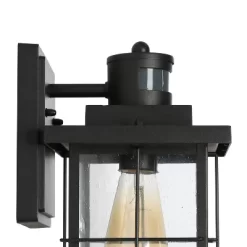 10.5" Metal/Seeded Glass Square Modern Motion Sensor Outdoor Wall Light Matte Black - LNC -Lighting Specialty Shop GUEST 2cf8fc2b b615 4cfd a912 bf2650c1eaf1