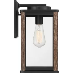 John Timberland Wordsworth Field Rustic Farmhouse Outdoor Wall Light Fixture Dark Bronze Wood Grain 14 1/4" Clear Glass Panels For Post Exterior Deck -Lighting Specialty Shop GUEST 2d0da7a3 4dc9 4fc0 83f8 de8afc7560cc