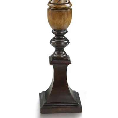 Toffee Wood Traditional Two-Tone Brown Swirled Floor Lamp - StyleCraft 2 Toffee Wood Traditional Two-Tone Brown Swirled Floor Lamp - StyleCraft - Image 2