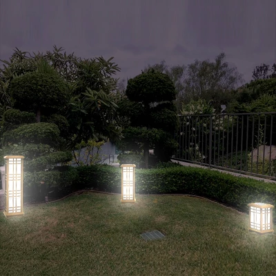 3pk Solar LED Zen Outdoor Lantern Bundle With Amber/White Light - Techko Maid 6 3pk Solar LED Zen Outdoor Lantern Bundle With Amber/White Light - Techko Maid - Image 6