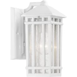 Kathy Ireland Sierra Craftsman Mission Outdoor Wall Light Fixture White 10 1/2" Frosted Seeded Glass For Post Exterior Barn Deck House Porch Yard Home 9 Kathy Ireland Sierra Craftsman Mission Outdoor Wall Light Fixture White 10 1/2" Frosted Seeded Glass For Post Exterior Barn Deck House Porch Yard Home -Lighting Specialty Shop GUEST 2dcf290a bc89 4e0d 875c b8aefede11b8