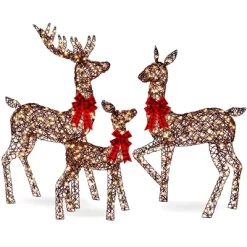 Best Choice Products 3-Piece Lighted Christmas Deer Set Outdoor Yard Decoration With 360 LED Lights, Stakes -Lighting Specialty Shop GUEST 2e17776f 7960 43ff b4bf 645ac63cb531