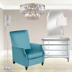 Vienna Full Spectrum Magnificence Modern Ceiling Light Flush Mount Fixture 16" Wide Brushed Satin Nickel Faceted Crystal Glass For Bedroom Living Room -Lighting Specialty Shop GUEST 2e2e6e4f c217 49e4 be2d d5d24a38a13a