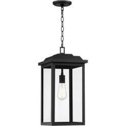John Timberland Eastcrest Modern Outdoor Hanging Light Textured Black 21 1/2" Clear Glass For Post Exterior Barn Deck House Porch Yard Patio Outside -Lighting Specialty Shop GUEST 2e4e525b aa1e 423f a34f a5a0d4b9d8cf
