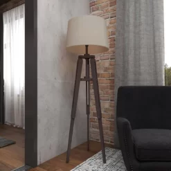 Industrial Wood Floor Lamp Black - Olivia & May -Lighting Specialty Shop GUEST 2e73f070 a9aa 45c7 8806 9a855b4d8f7c